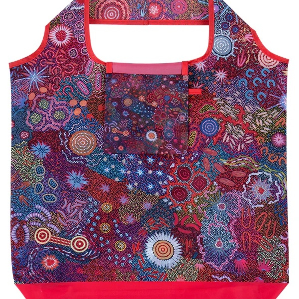 Australian Aboriginal shopping bag made from recycled plastic. NWT